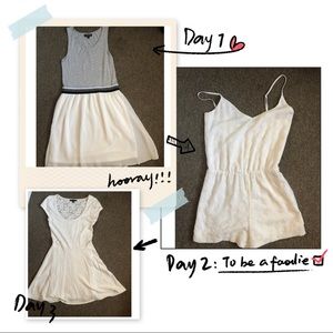 Summer white mini dress bundle